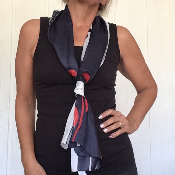 SYMPHONY DAISY PRINT ITALIAN SCARF VINTAGE - Picture 5 of 10